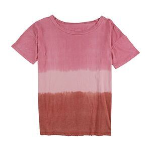 Mouchette Womens Tie Dye Basic T-Shirt, Red, NWT